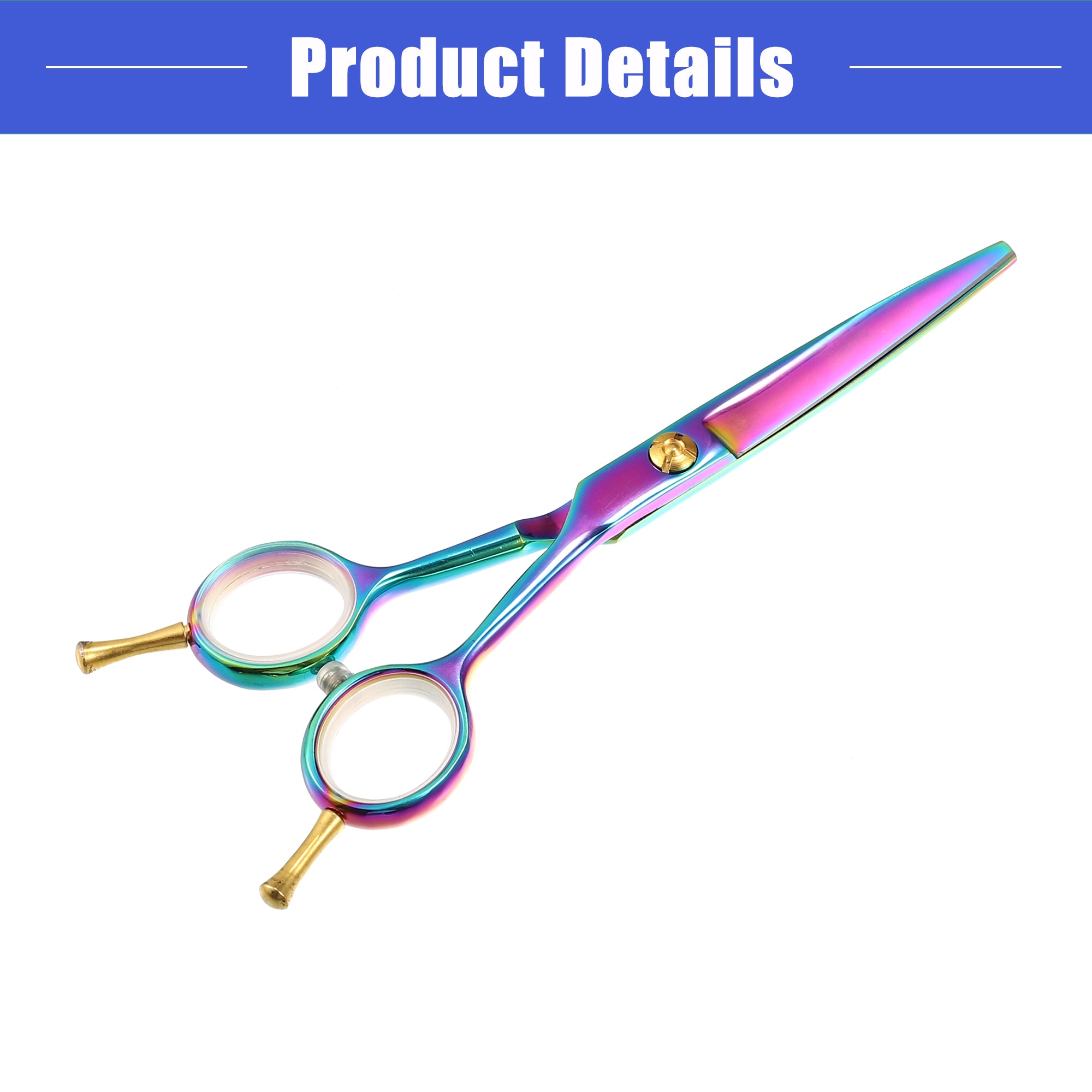 Vocoste Hair Scissors Hair Cutting Scissors Stainless Steel Razor Hair Trimming Scissors 5.9" Long Multicolour - Image 6
