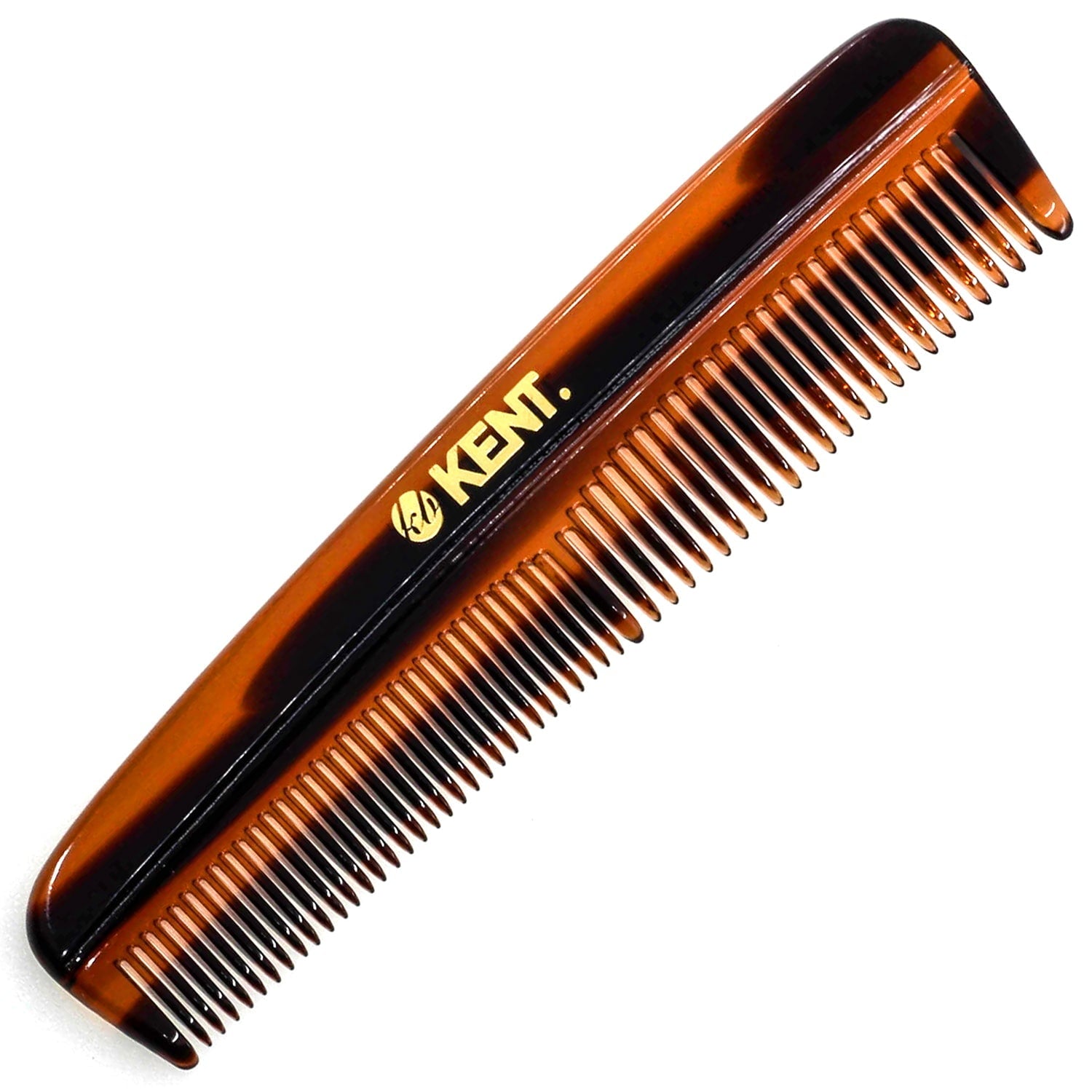 Kent R7T Fine and Wide Tooth Hair Comb, Handmade Pocket Comb for Men, Best Beard Comb and Mustache Comb for Everyday Grooming and Styling, S - Image 2