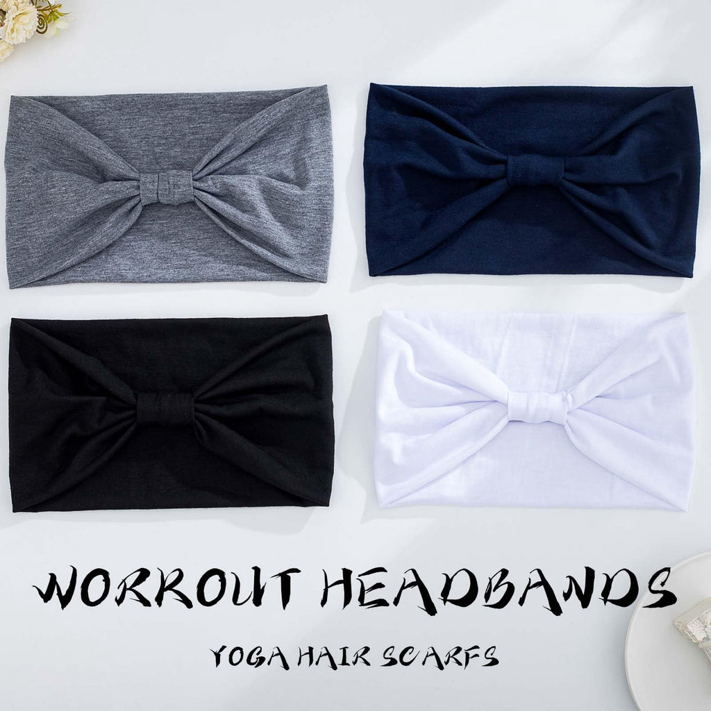 Boho Floral Head Wraps Knotted Printed Turban Hairbands Non Slip Head Bands Elastic Workout Yoga Hair Scarfs Bohemian... - Image 2
