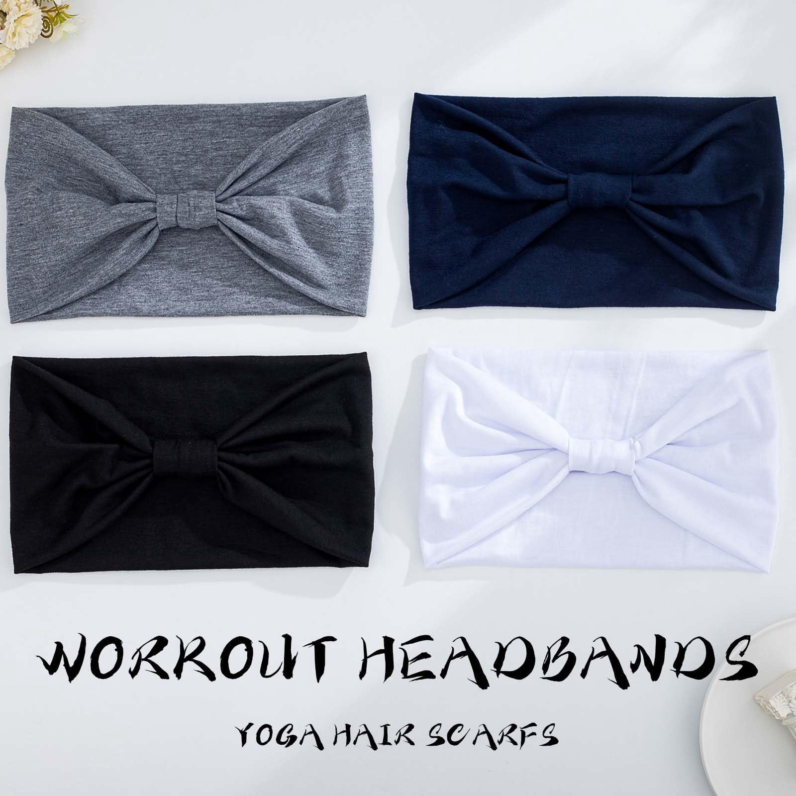 Boho Floral Head Wraps Knotted Printed Turban Hairbands Non Slip Head Bands Elastic Workout Yoga Hair Scarfs Bohemian... - Image 2