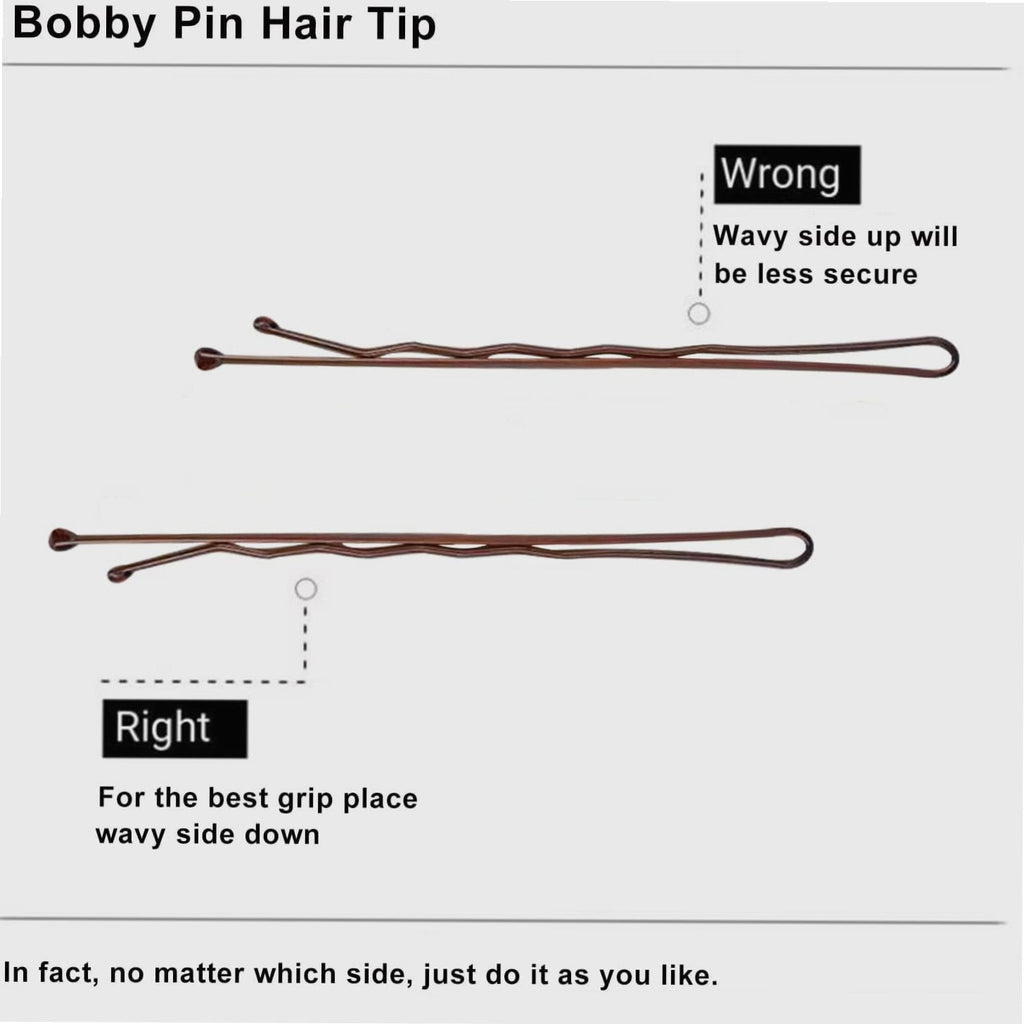 2.75" Large Bobby Pins Brown Extra Long Bobby Pins for Thick Hair Waved Hair Pin for Styling with Box - Image 4