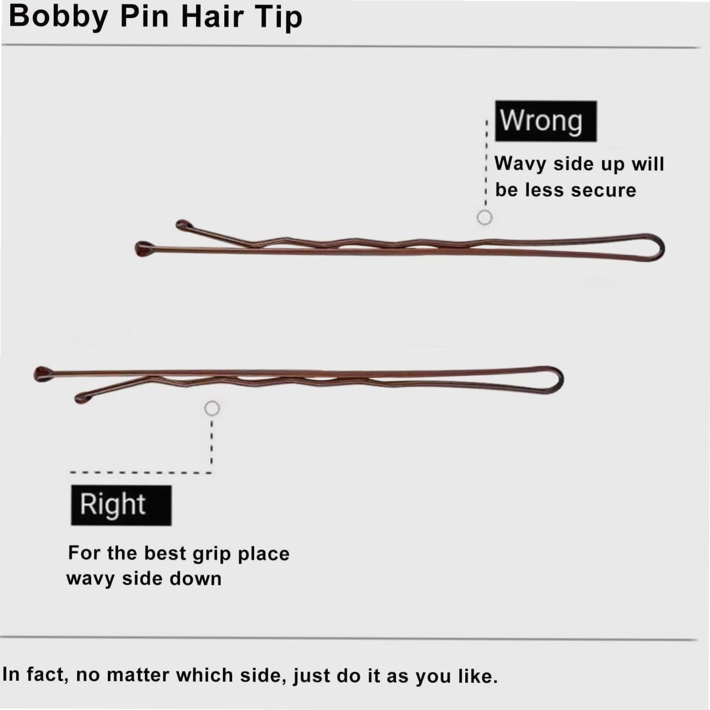 2.75" Large Bobby Pins Brown Extra Long Bobby Pins for Thick Hair Waved Hair Pin for Styling with Box - Image 4
