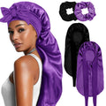 Bet for Women, Double Layer Elastic Hair Bet with 2 Scrunchies & Adjustable Tie Band, Bet for Sleeping Women Braids C...