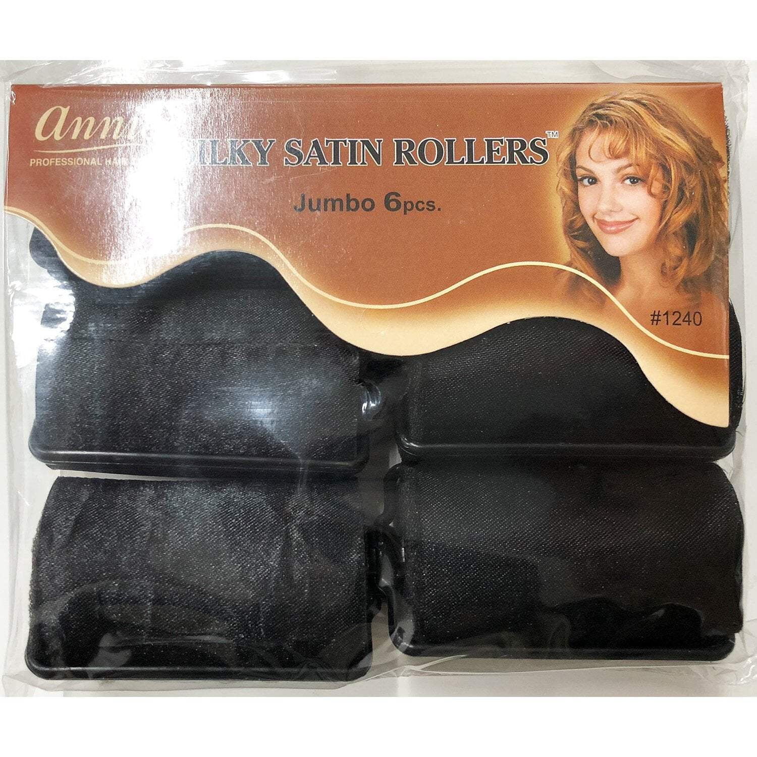 Rollers Jumbo Black 6 Count 1240