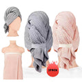 2 Pack Microfiber Hair Towel Wrap for Women, Ultra Absorbent Quick Dry Bath Towels, Anti Frizz Turbans for All Hair T...