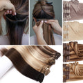 Benehair 100% Remy Human Hair Clip In Human Hair Extensions Full Head 8 Pcs Invisible Brown Hair Straight Smooth Hair Extensions US 8A Quali