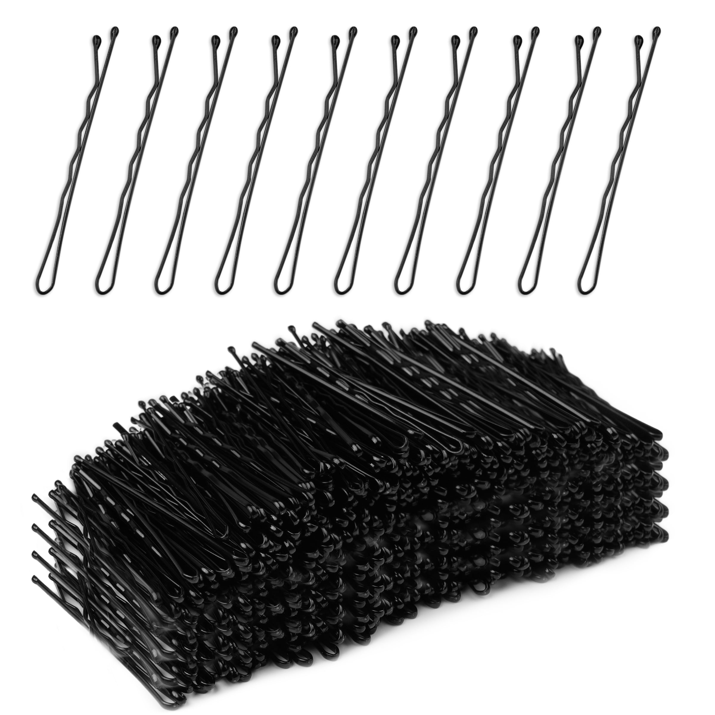 Black, 500 Pcs Black , 2 Inch Premium Pin, Secure Hold with store box, Hair for Women and Girls