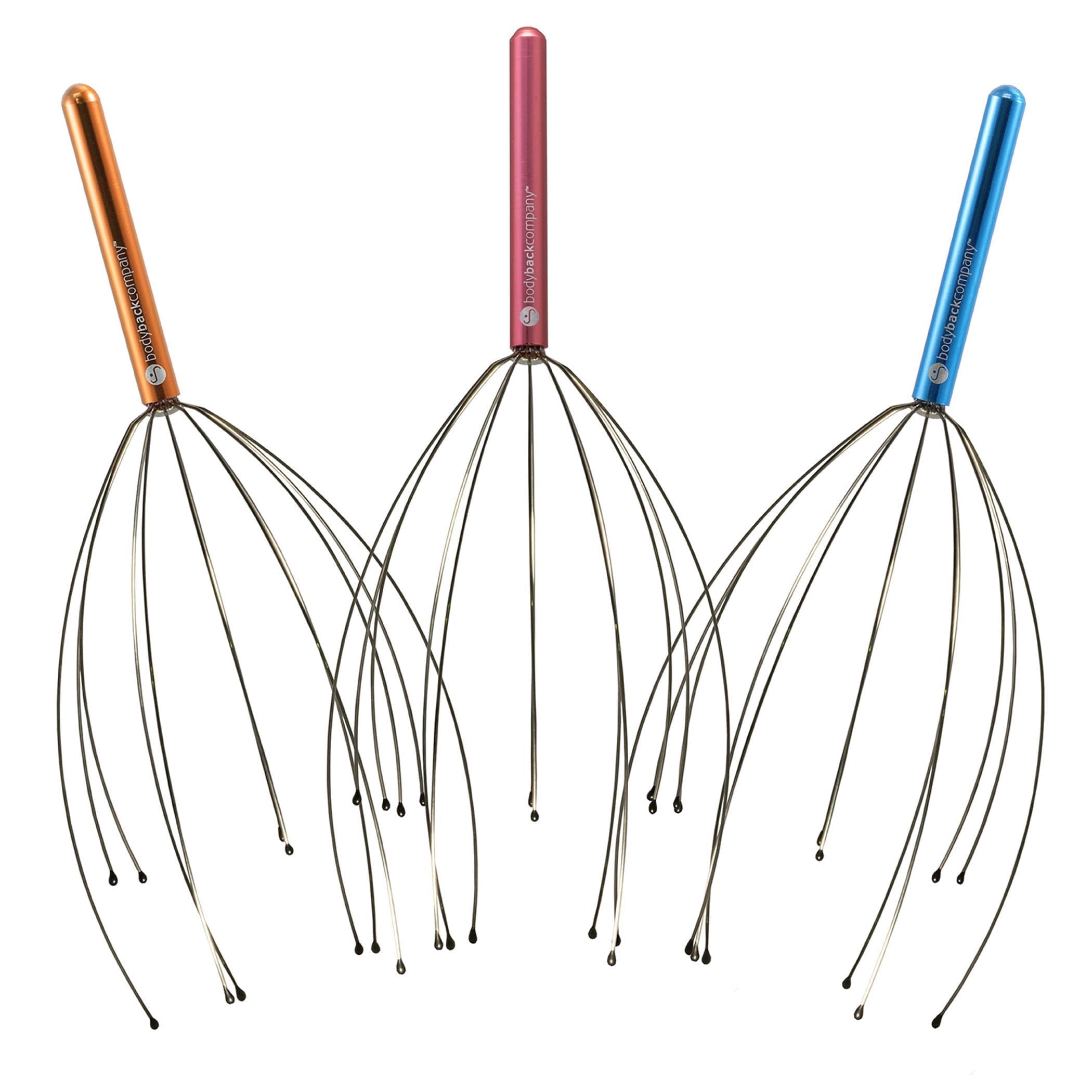 Massager 3-Pack for Stress Relief - Head Massager with Assorted Colors - Relaxation Tool for Home, Spa, and Self-Care...
