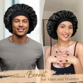 for Men Hair for Sleeping Double Layer Satin s for Black Women Curly Hair Braids,Black