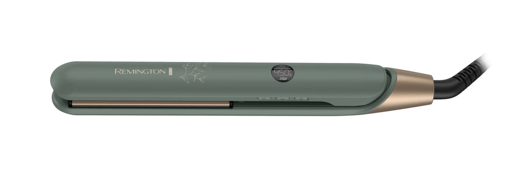 Remington Botanicals™ 1" Flat Iron, Ceramic, Micro-Conditioners, BotaniCare Setting, Green