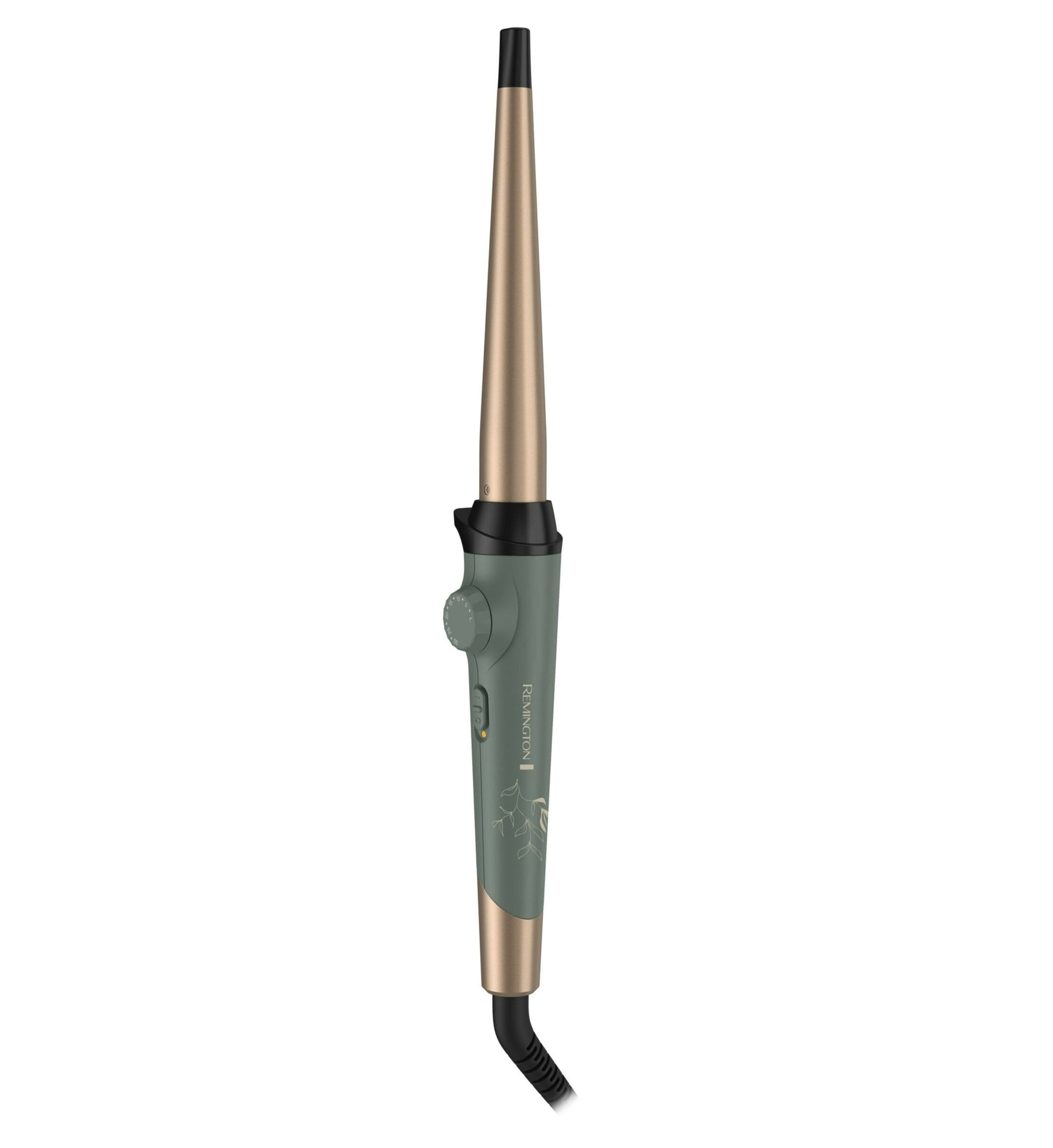 REMINGTON Botanicals Collection -1 Tapered Curling Wand with Plant-Based Micro-Conditioners and Grip-Tech Technology, Green