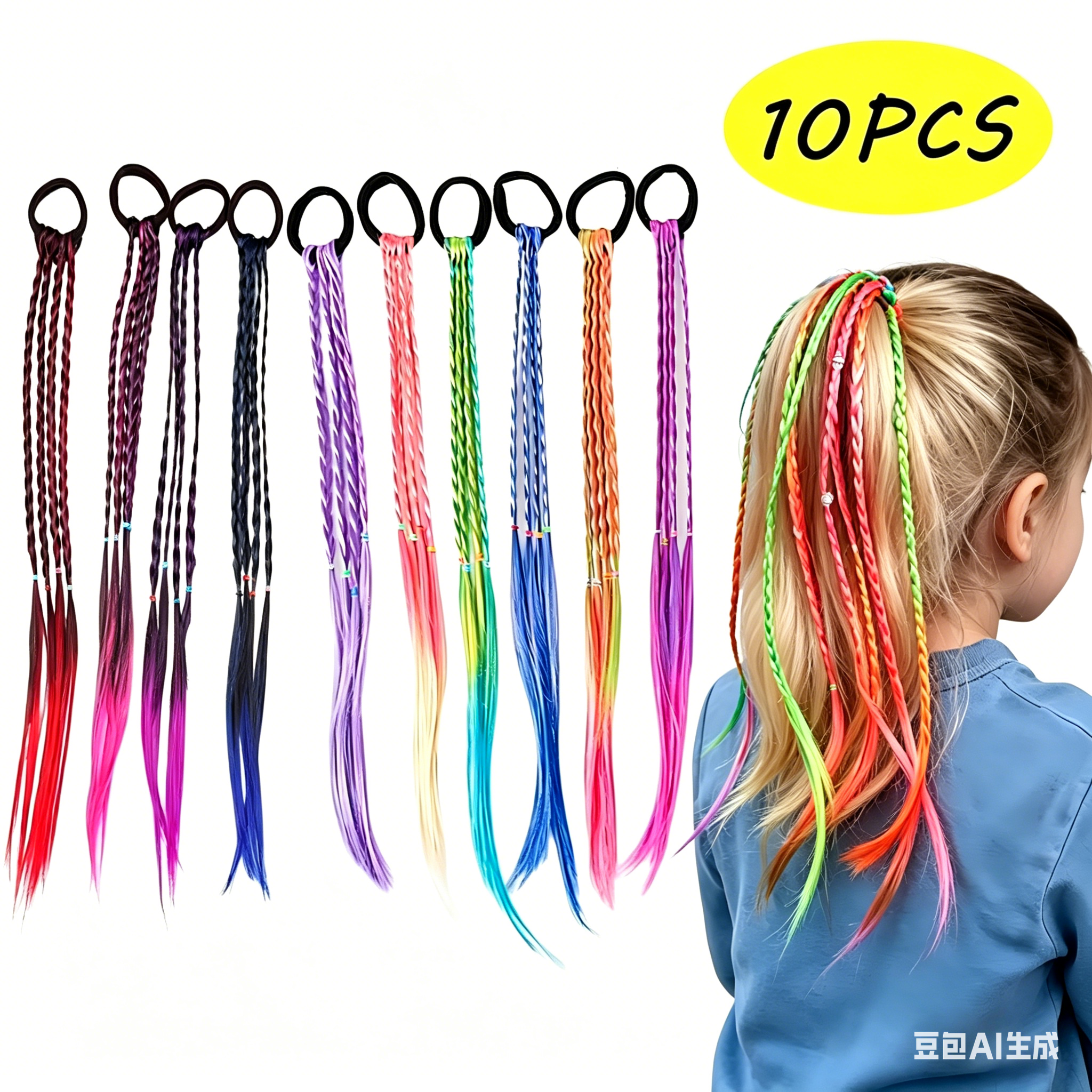Set for Kids Extension Colored Extensions Accessories for Girls