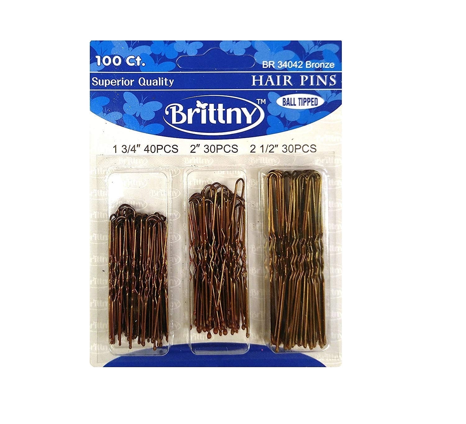 Bobby Ball Tipped Bronze Assorted Sizes 100 pieces