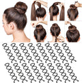 Casewin 20pcs Spiral Hair Pins, Rotating Pin Non-Scratch Round Tips, Twist Screw Hair Pin for Women Bun Hair Style DIY, Spiral Bobby Pins Bl