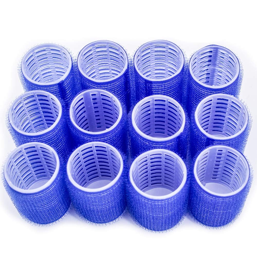 Casewin Plastic Hair Curlers Rollers, 12Pcs Large Big Hair Roller Sets, Self Grip Hair Curlers Rollers for Long Medium Short Thick Fine Thin