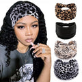 for Women Short Hair Non Slip Elastic Sweat Hairbands Leopard Print Soft Fabric Hair Bands Workout Yoga Running Sport...