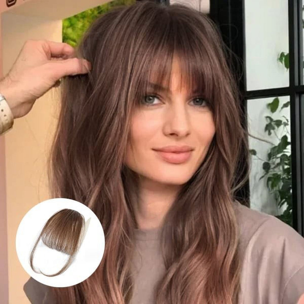 in Bangs Bangs Hair 100% Real Human Hair Bangs Bangs in Hair Extensions Human HairHandwoven Air Bangs with Sideburns ...