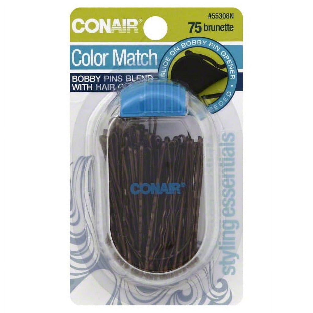Color Match Bobby Pins Brunette - 75 CT