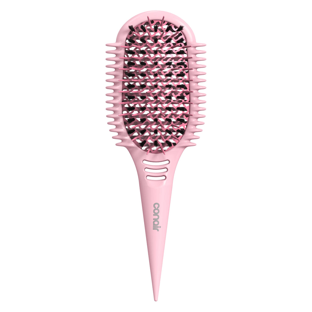 Conair Curl Define Pro Detangler Hair Brush, Pink, Frizz-free Detangling, 1 Count