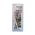 Single Prong Pin-Up Salon Hair Setting Clips, Silver, 30 Count