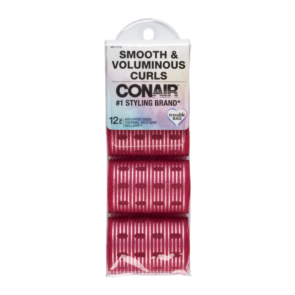 Rollers, Assorted Sizes, Multicolor, 12 Count