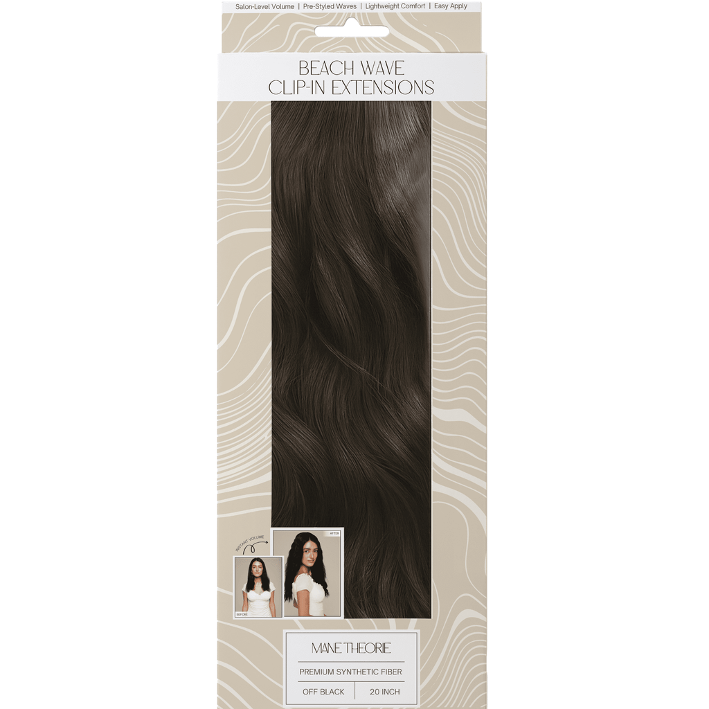 Wave Halo Hair Extensions for Women, 18 inch, off black