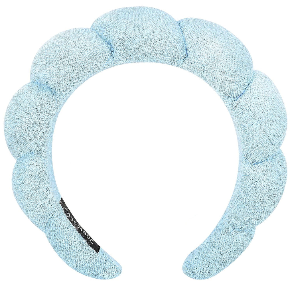 for Washing Face or Facial, for Women - Puffy Makeup for Face Washing, Mask, Skin Treatment (Blue)
