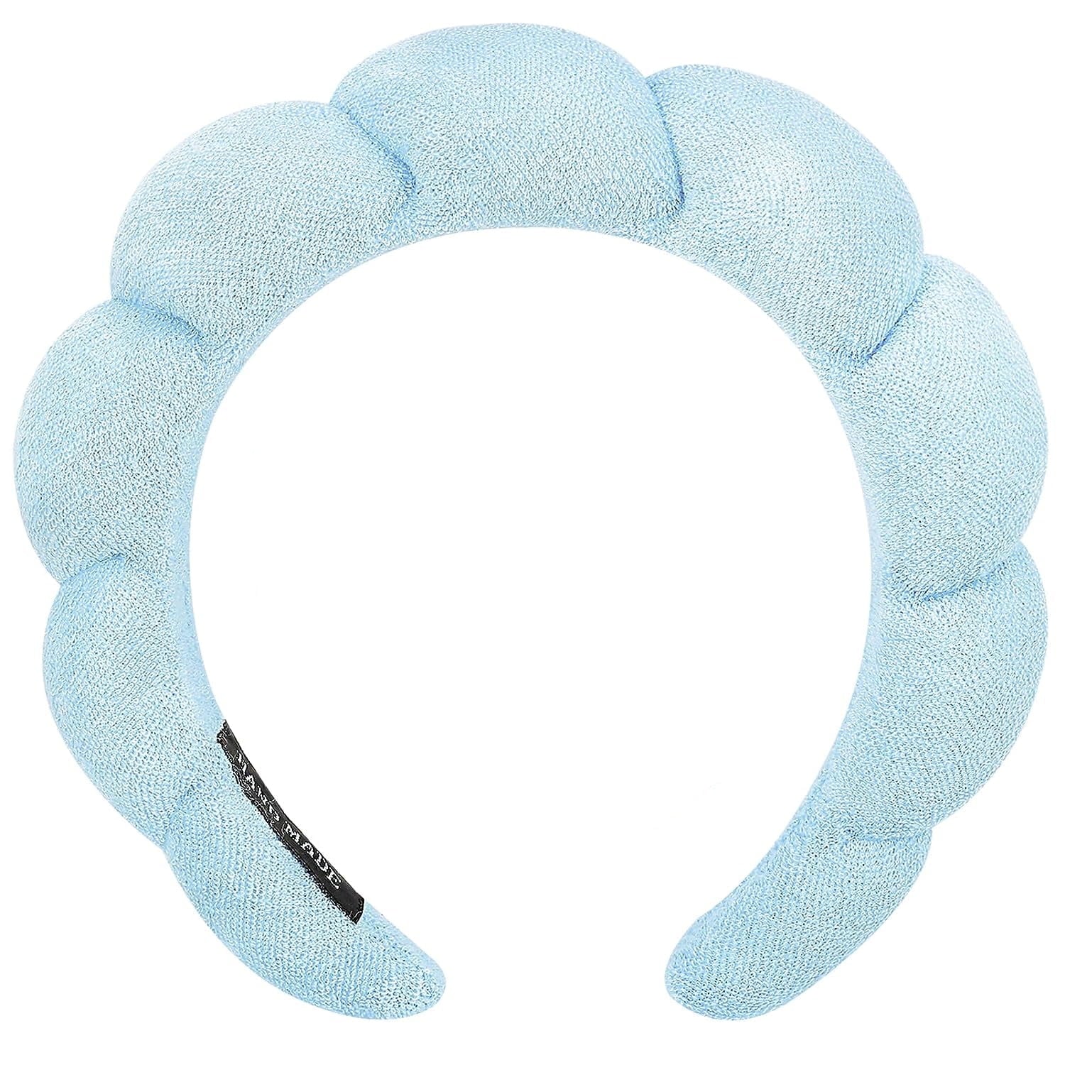 for Washing Face or Facial, for Women - Puffy Makeup for Face Washing, Mask, Skin Treatment (Blue)