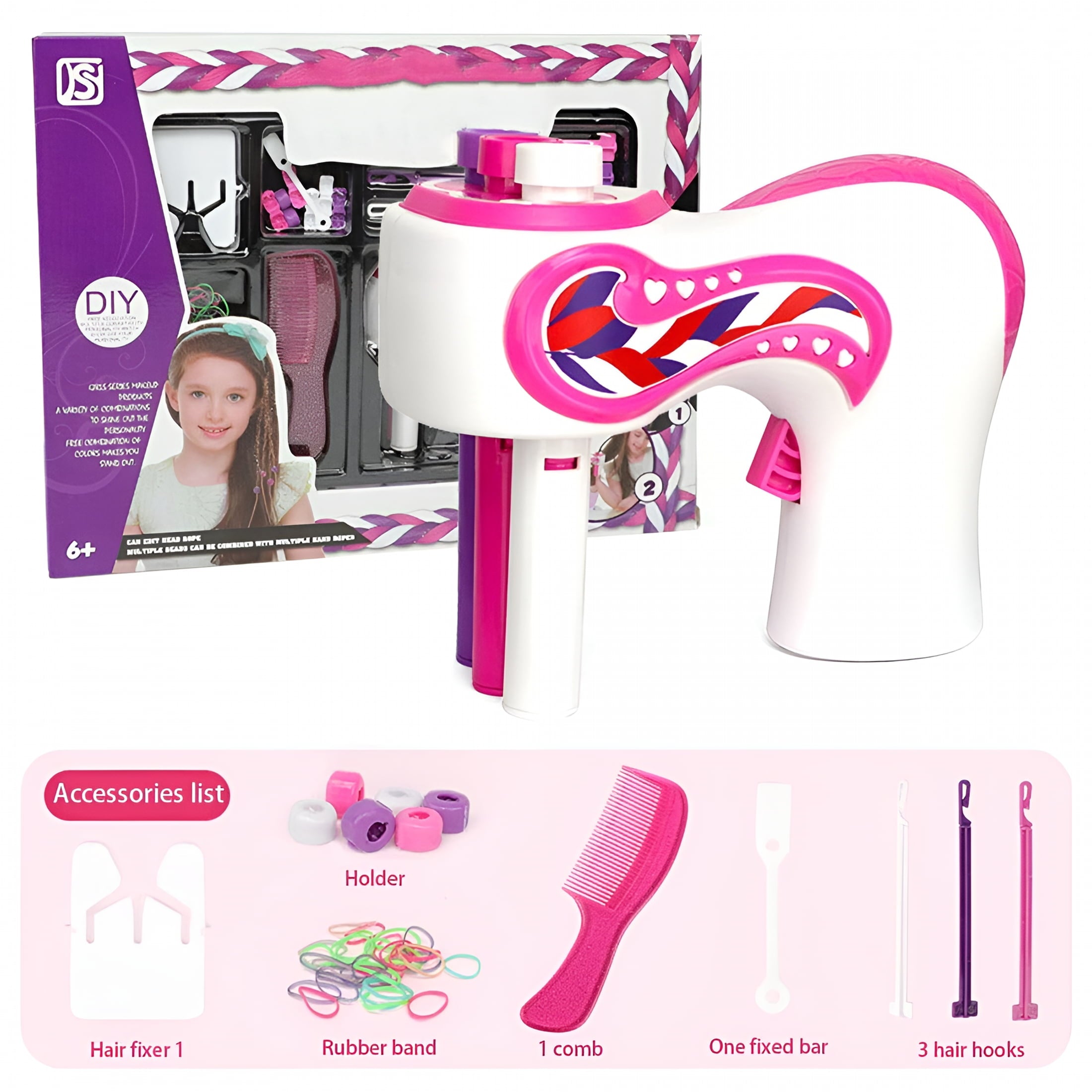 EXLEAF 2026 New Automatic Electric Hair Braider Hair Twisting Tool Electric Rollers Automatic Hair Braiding Device Diy Tool Fashion Salon To