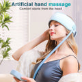 Electric Head Massager, Rechargeable Hand Scalp Massager Airbag for Head, Airbag Kneading, Constant Temperature Hot Compress for Head, Relax