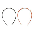 Plastic Headbands, Black and Brown, 2 Count