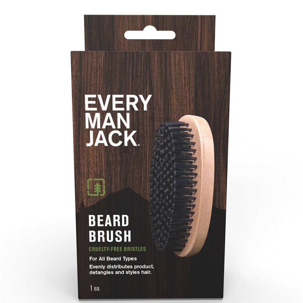 Men's Beard Brush with Cruelty-Free Vegan Bristles, 1 pack