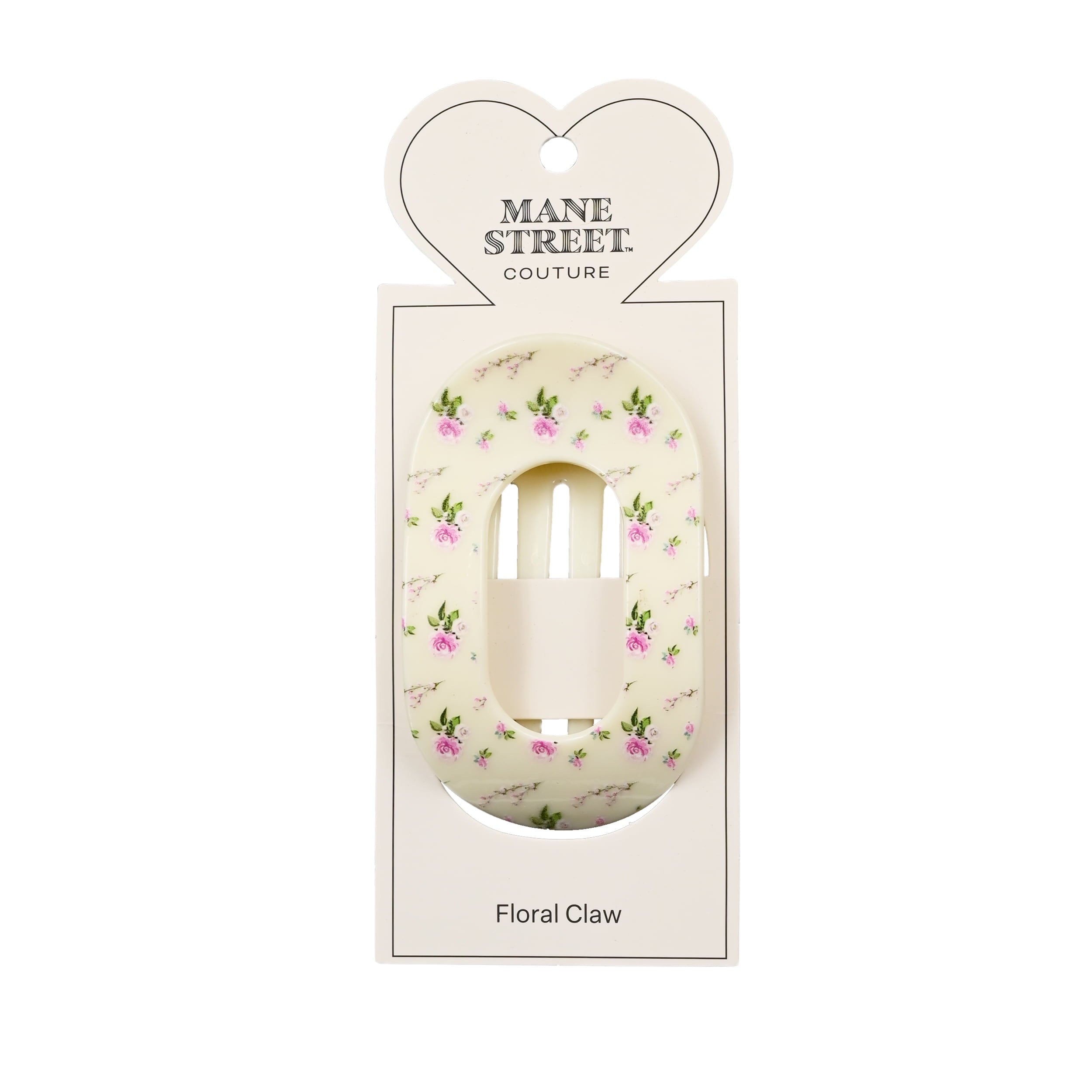 Mane Street Couture Vintage-Inspired Floral Hair Claw Clip for Women - Strong Grip and Comfortable