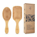 Set of 2, Natural Bamboo es, Massage Scalp, Exfoliate, Remove Tangles