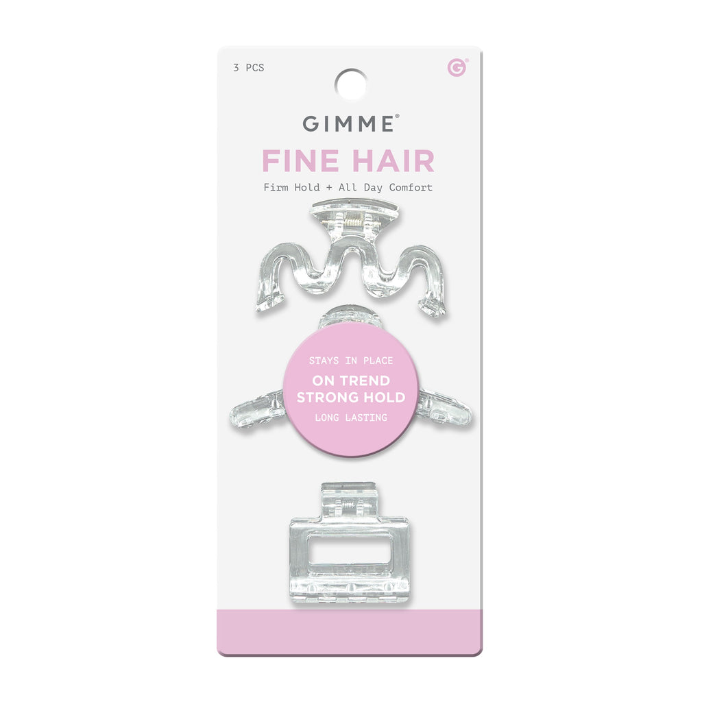 Hair Claw Clips - Durable, No-Slip Design for Thin Hair - Mini Claw Clips Made & Break-Resistant Recycled Plastic - 3...