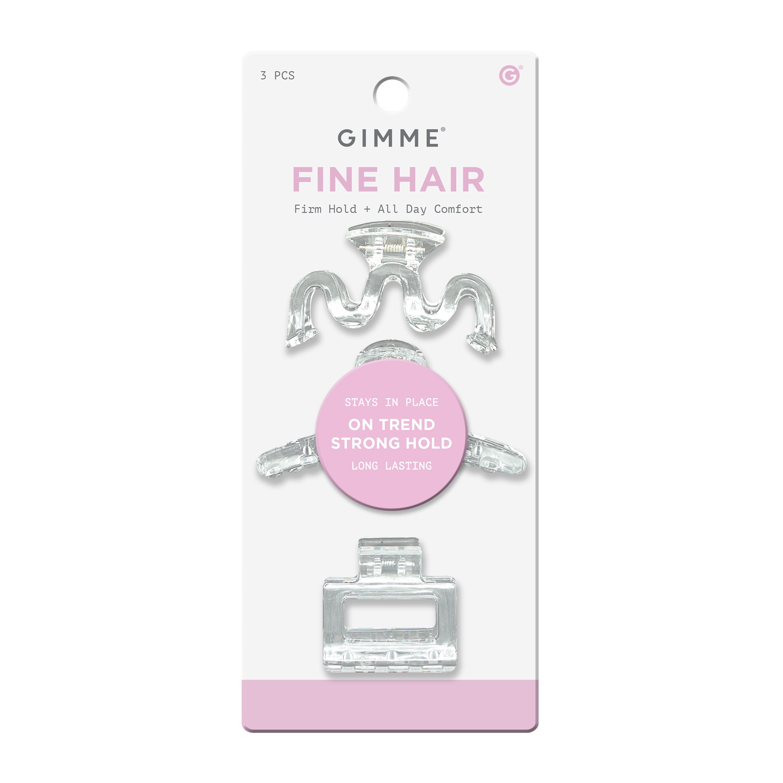 Hair Claw Clips - Durable, No-Slip Design for Thin Hair - Mini Claw Clips Made & Break-Resistant Recycled Plastic - 3...