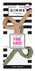 Clip For Fine Hair, Black Blonde, 2 Count