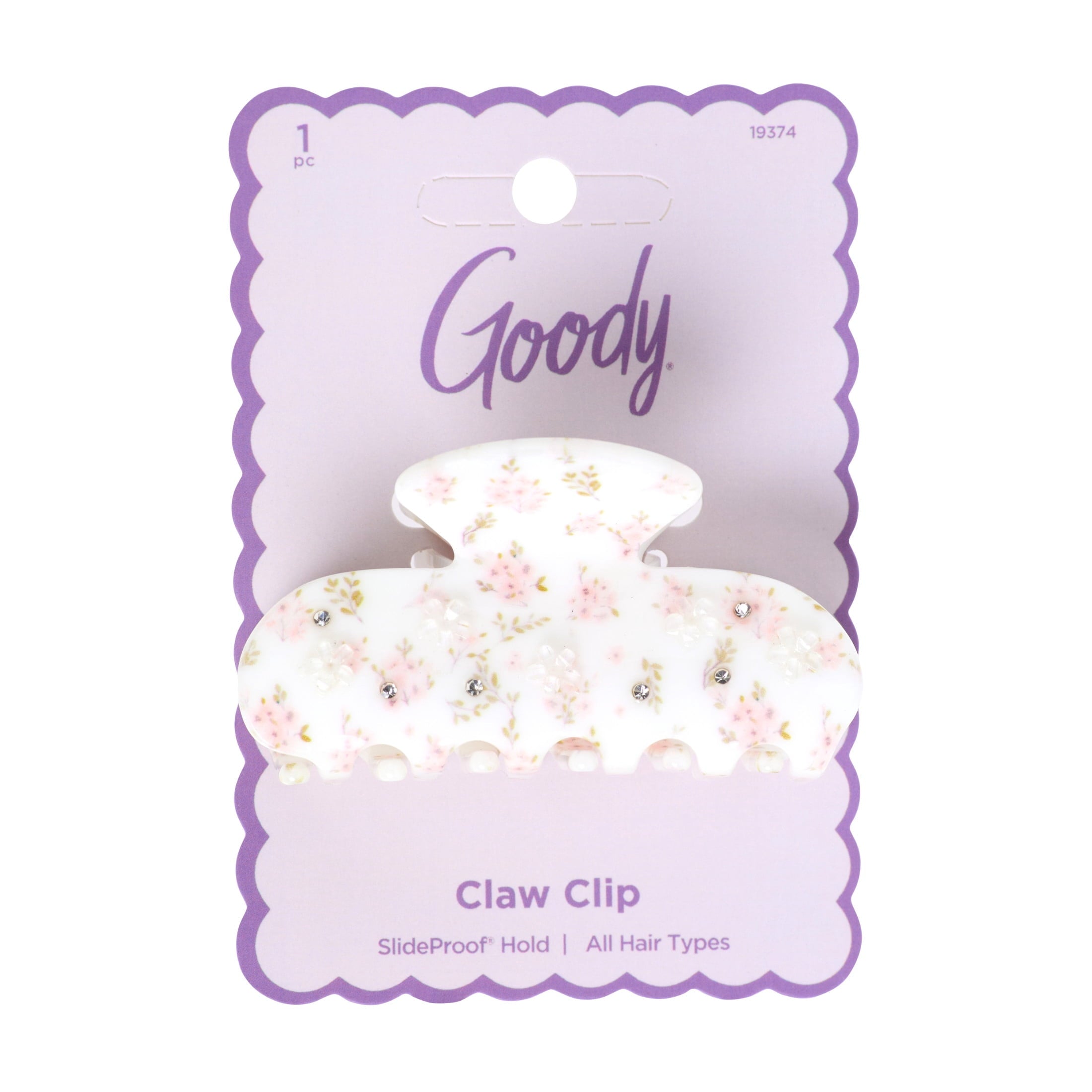 Goody Faux Fleur Claw Hair Clip, Floral Print, 1 Count