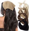 4 Pack Hair Bandanas Tie-Back Triangle Boho Head Scarf for Women Girls