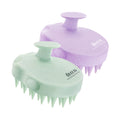 2 Pack, Soft Silicone Bristles to Remove Dandruff, Relieve Itching, Scrubber for Hair Care Relax , Purple & Green