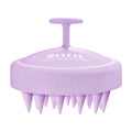 Hair Growth, Soft Silicone Scrubber Shampoo Brush for Exfoliation, Dandruff Removal, Wet & Dry Use, Wheat Straw Purple