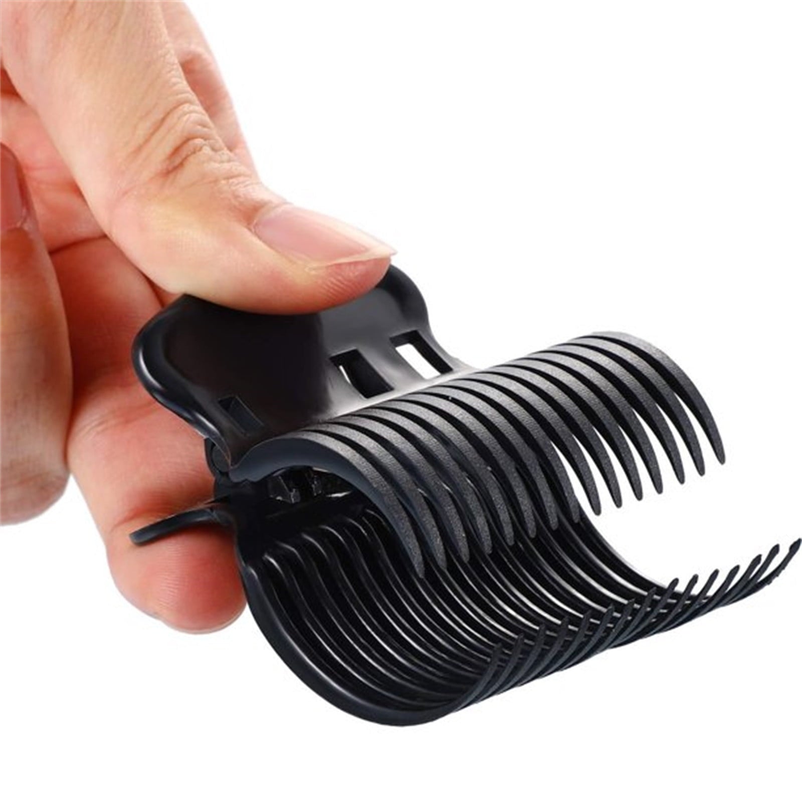12 Pieces Hot Roller Clips Hair Curler Clips Replacement Roller Clips For Women Girls Hair Sec-tion Styling (Black)