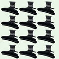for Styling Sectioning, 12 Pack Black Butterfly for Women, Clamps for Deep Conditioning, Blow Drying, Cutting, Colori...