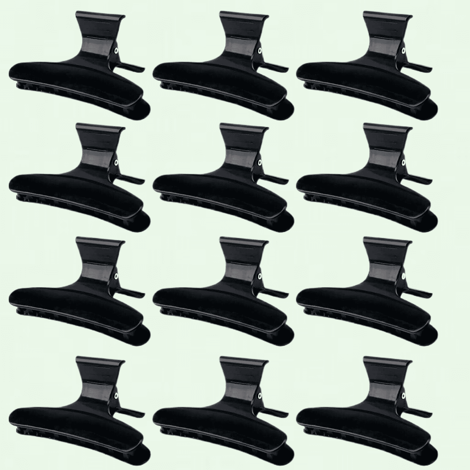 for Styling Sectioning, 12 Pack Black Butterfly for Women, Clamps for Deep Conditioning, Blow Drying, Cutting, Colori...