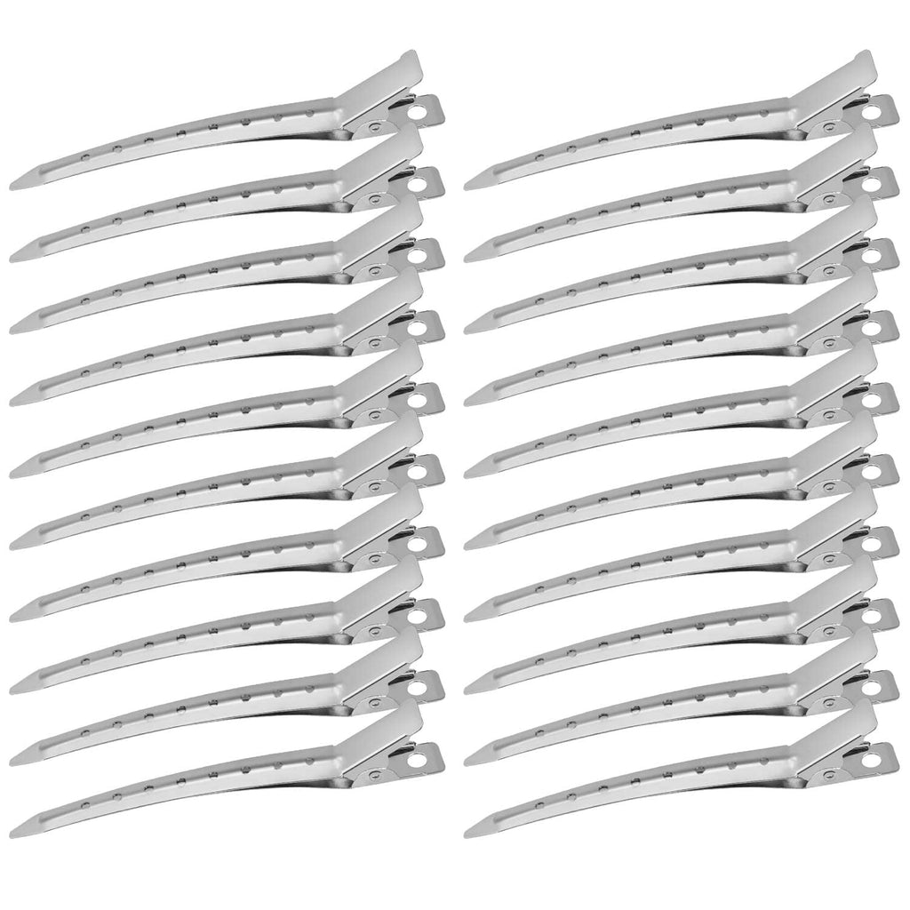 for Styling Sectioning 24Pack, Metal Duck Bill for Women, Alligator Clip for Long Curl Thick , Roller , Pin Curl , Salon