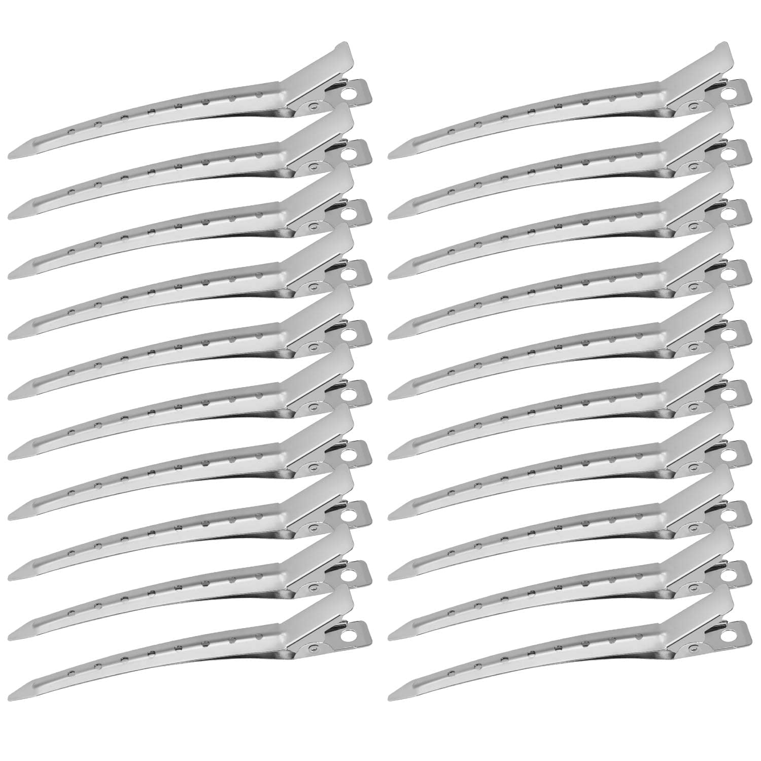 for Styling Sectioning 24Pack, Metal Duck Bill for Women, Alligator Clip for Long Curl Thick , Roller , Pin Curl , Salon