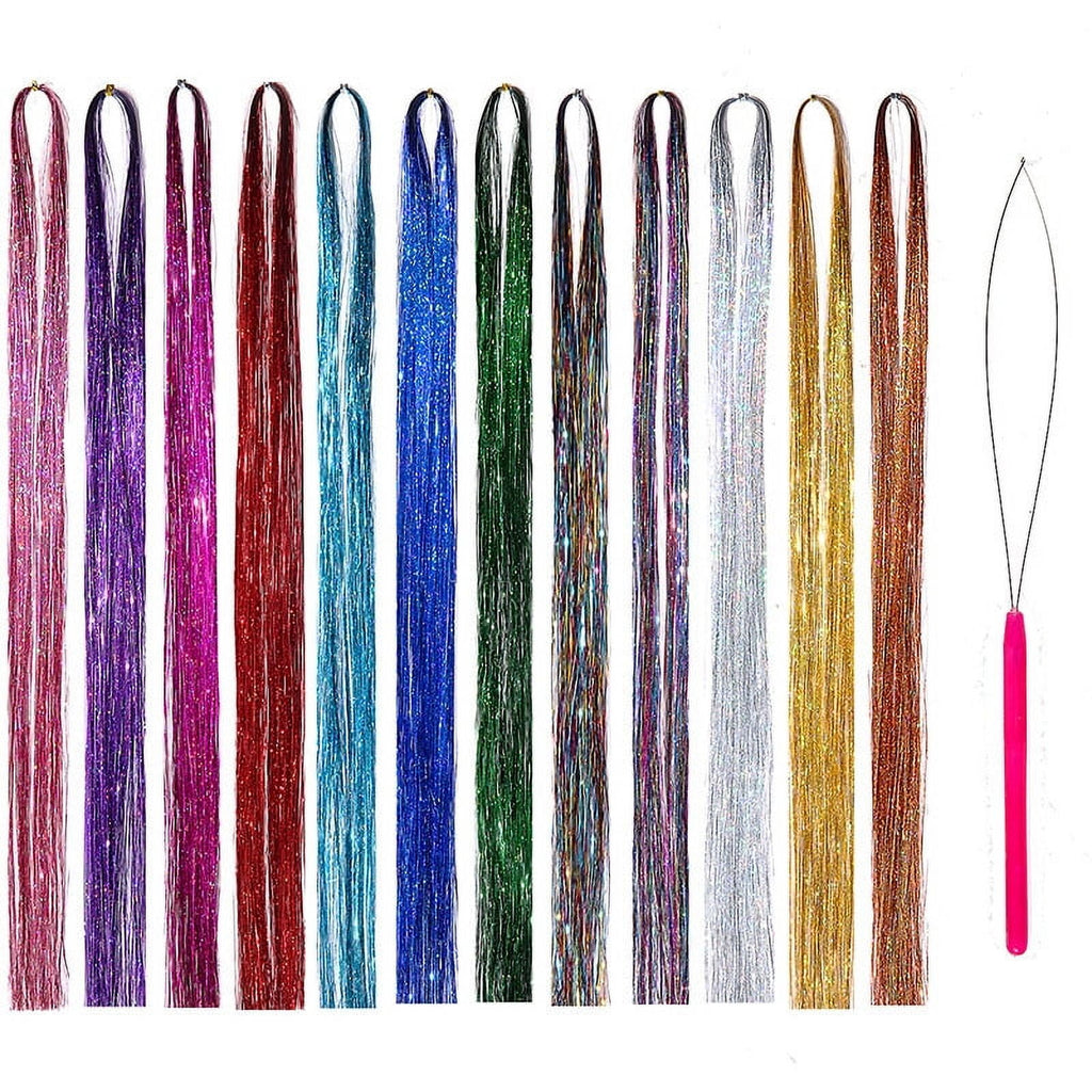 With Tools 12 Colors Fairy Heat Resistant Glitter Kit 47 Inch Sparkling Shiny Extensions