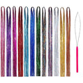 With Tools 12 Colors Fairy Heat Resistant Glitter Kit 47 Inch Sparkling Shiny Extensions