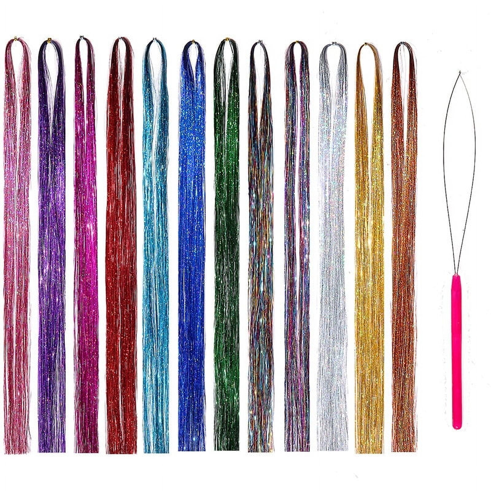 With Tools 12 Colors Fairy Heat Resistant Glitter Kit 47 Inch Sparkling Shiny Extensions
