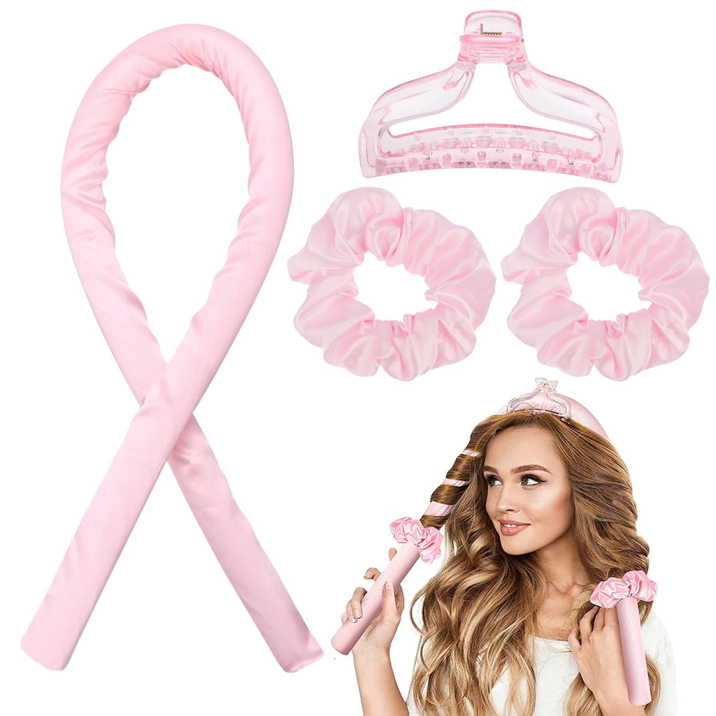 EEEkit Hair Rod, No Hot Hair Roller, Foam Curl Ribbon with Hair Claw Clip and Scrunchies